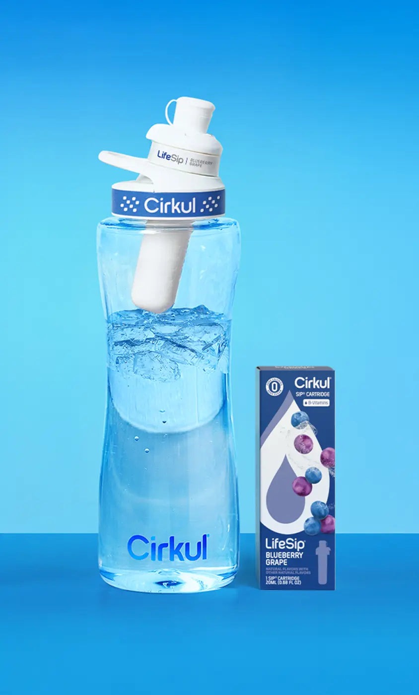 Flash Sale: 32oz. Plastic Bottle and LifeSip Blueberry Grape