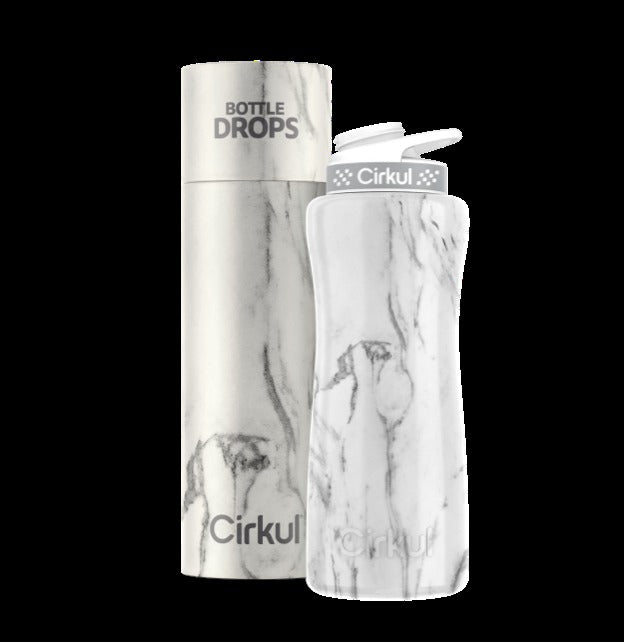 Limited Edition: 32oz. White Marble Stainless Steel Bottle & Lid