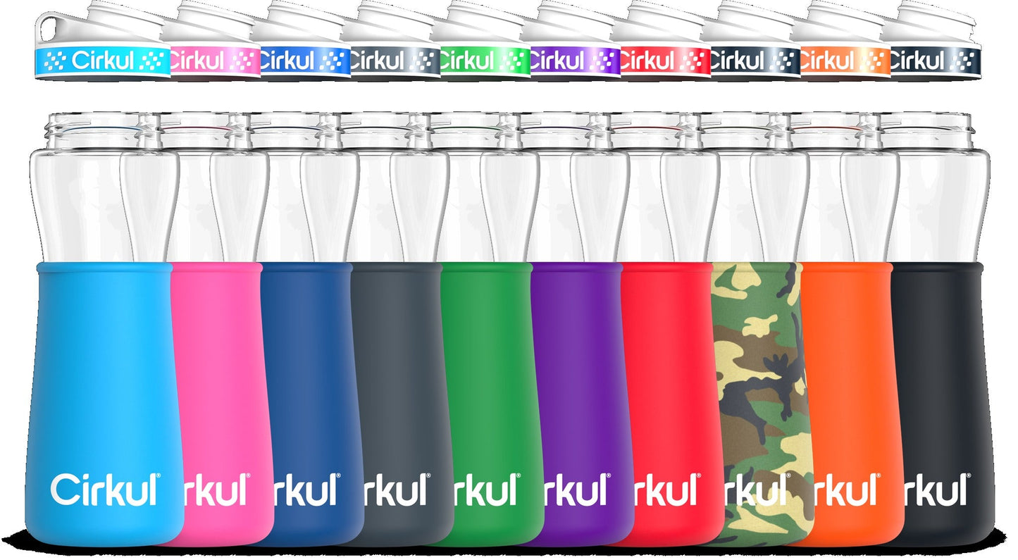 Add-on: 22oz. Plastic Bottle & Comfort Grip Lid + 22oz. Chill Sleeve