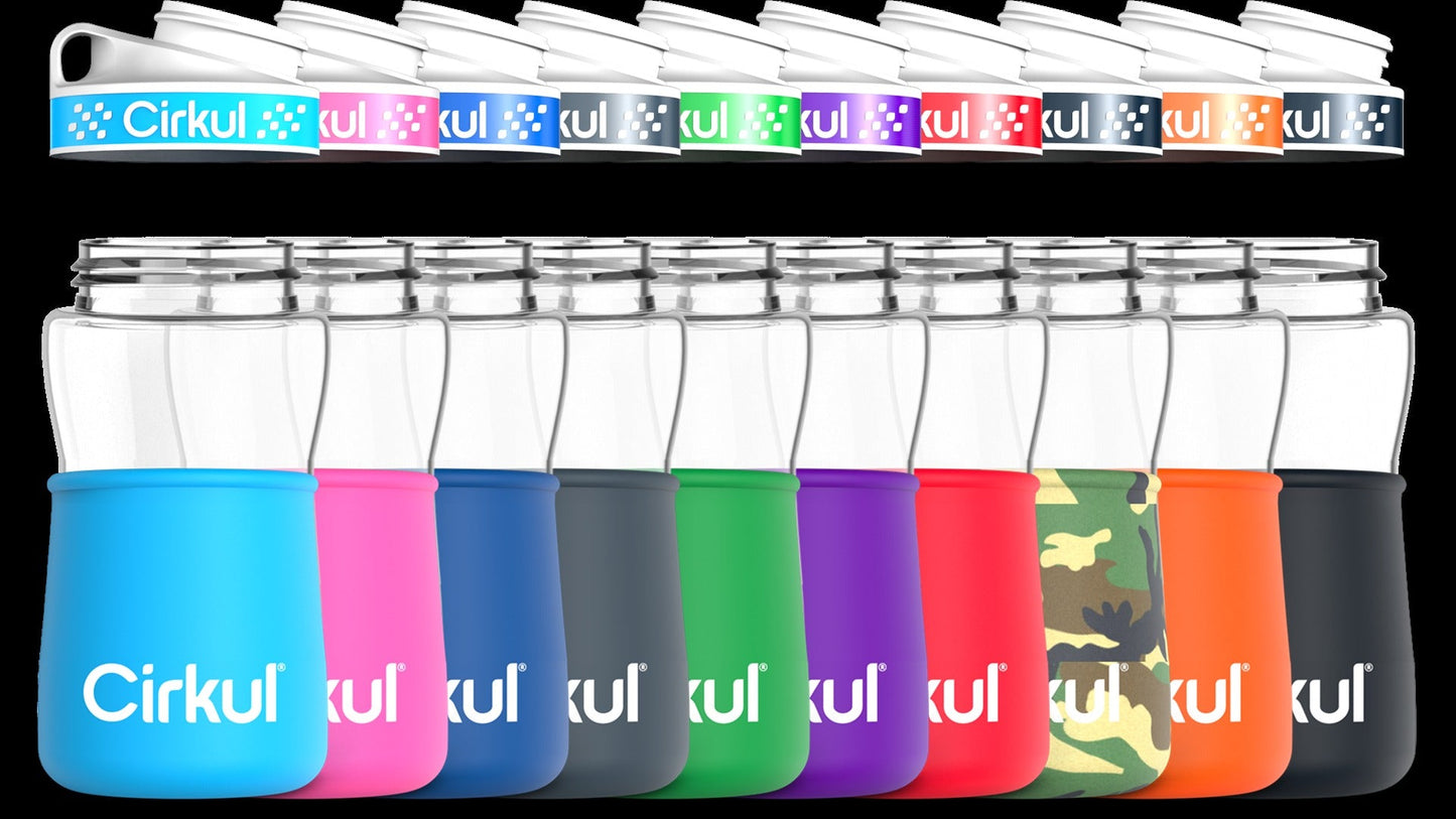 Add-on: 12oz. Plastic Bottle & Comfort Grip Lid + 12oz. Chill Sleeve