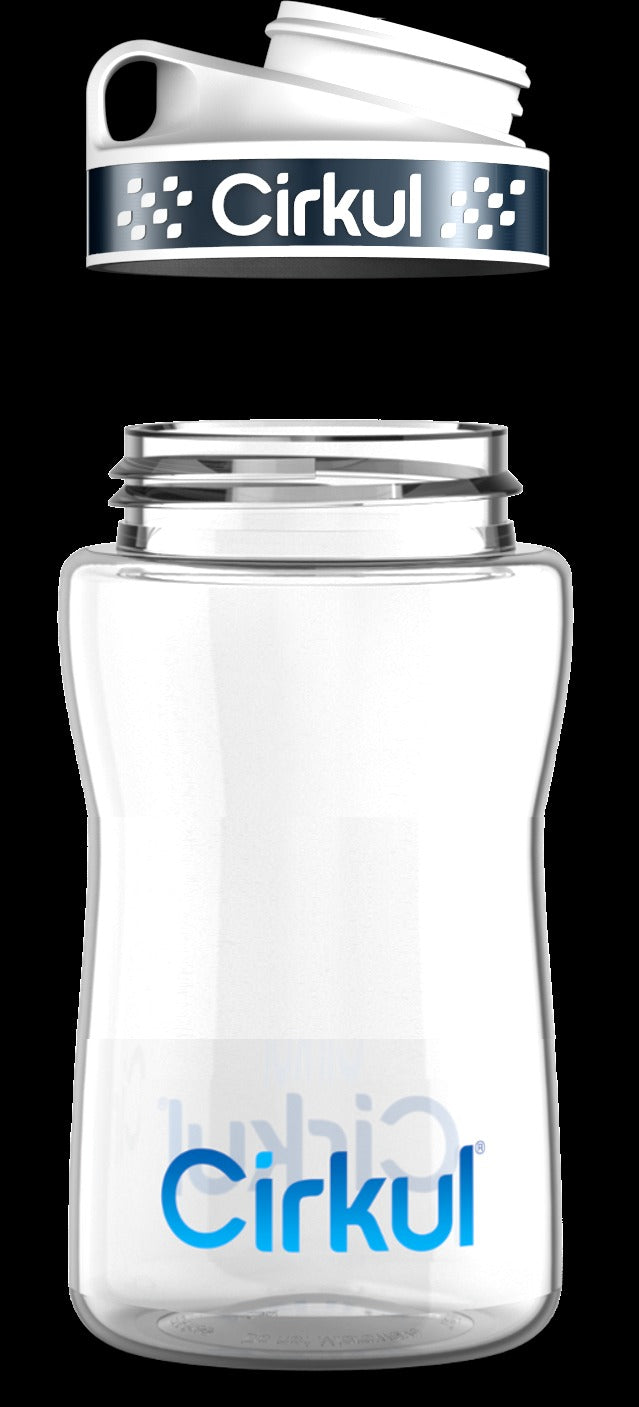 Custom 12oz. Plastic Bottle & Comfort Grip Lid