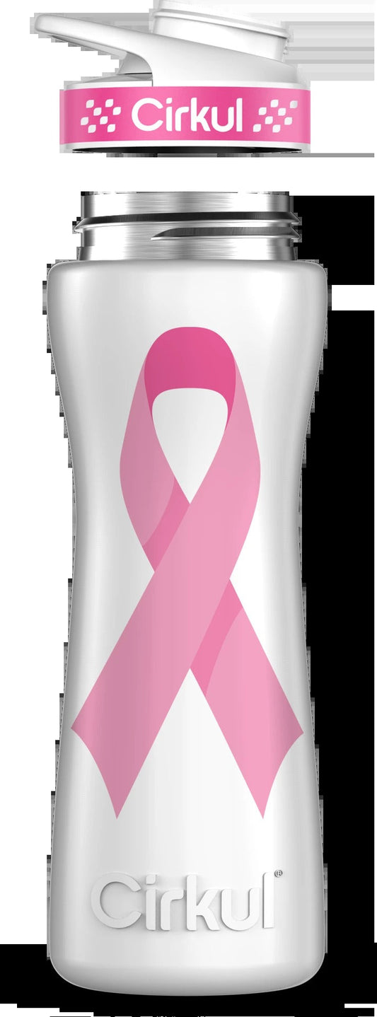 Breast Cancer Awareness Ribbon Bottle