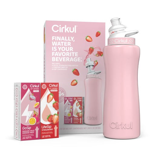 Base: 32oz Blush Pink Stainless Steel Bottle Starter Kit