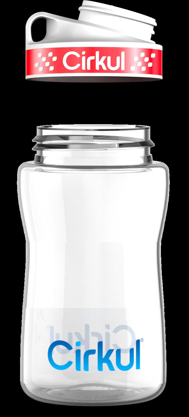 Custom 12oz. Plastic Bottle & Comfort Grip Lid