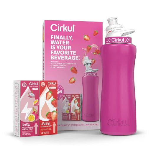 CX: 32oz. Hot Pink Stainless Steel Bottle Starter Kit (2C)
