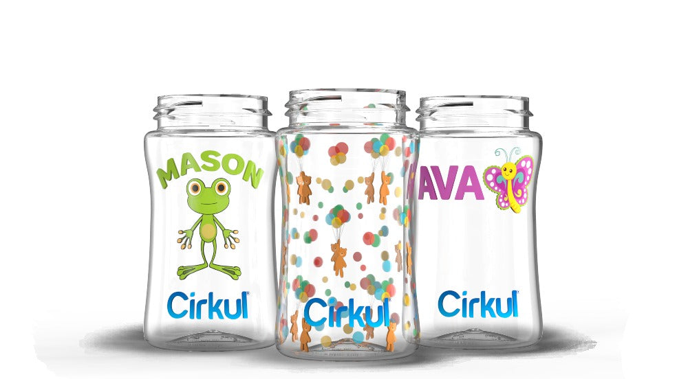 Custom 12oz. Plastic Bottle & Comfort Grip Lid