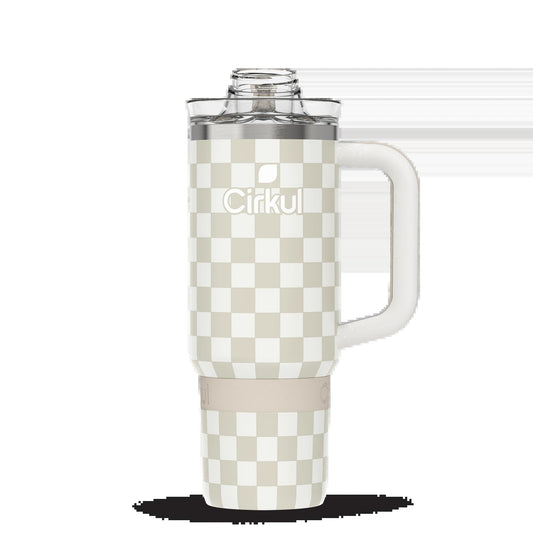 CX: Limited Edition: 30oz. Taupe Tartan Travel StrawSipTM Tumbler