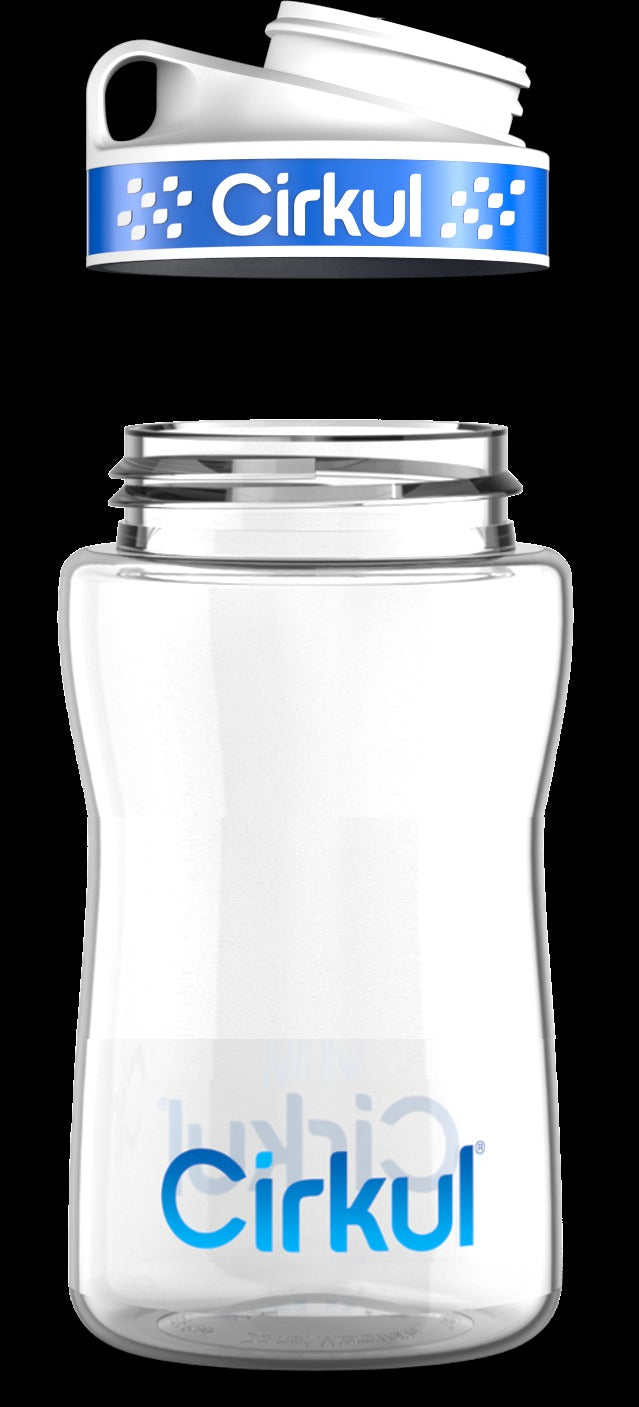 Custom 12oz. Plastic Bottle & Comfort Grip Lid