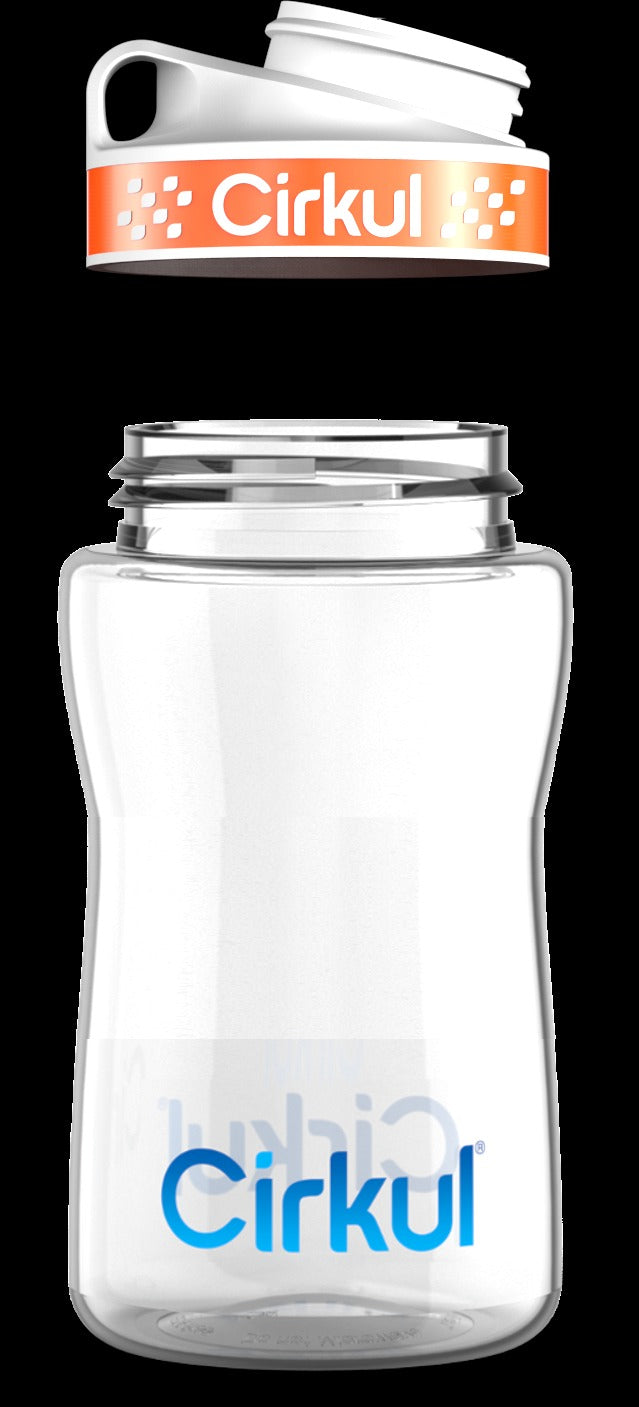 Custom 12oz. Plastic Bottle & Comfort Grip Lid