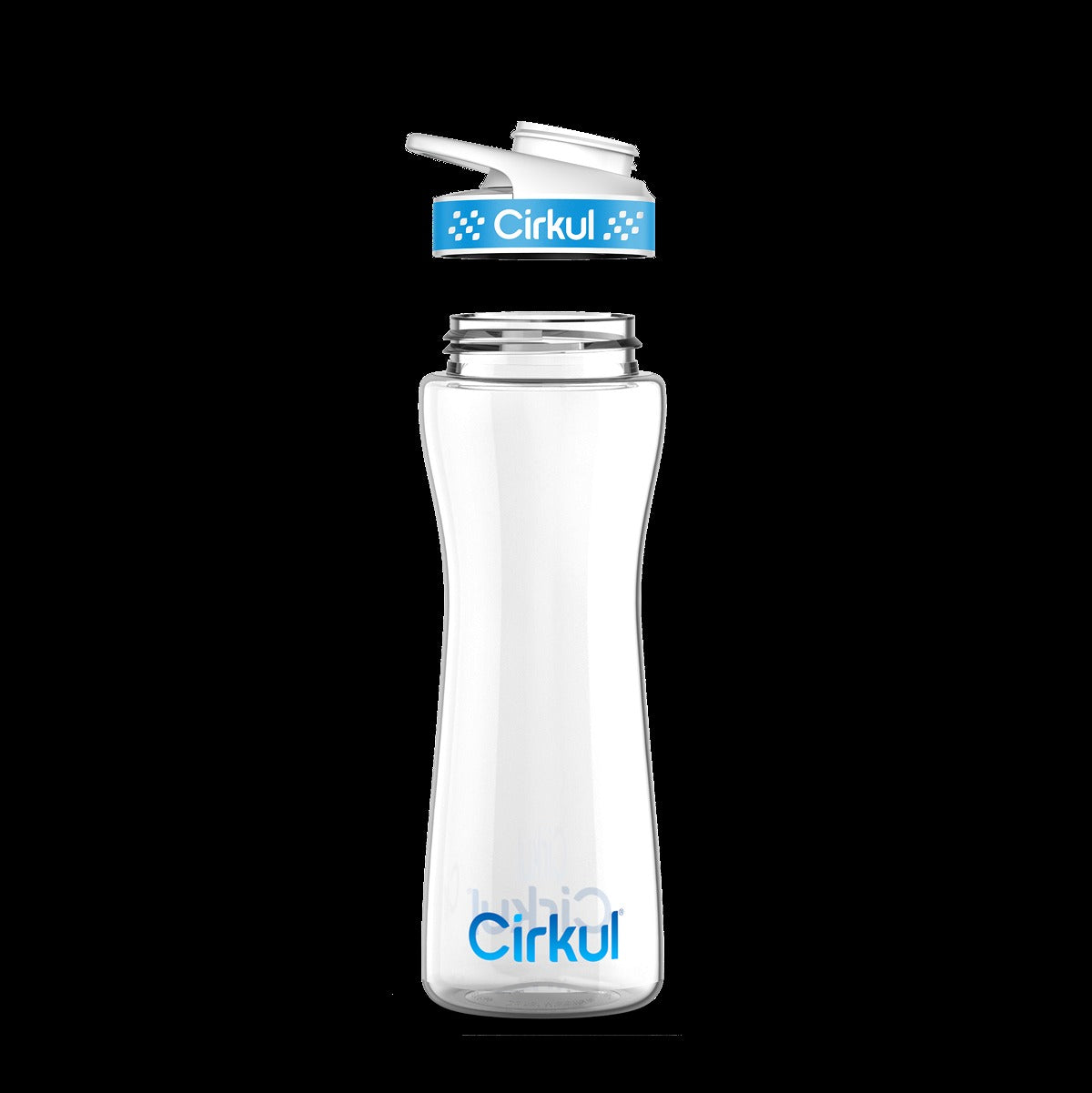22oz. Plastic Bottle with Blue Comfort Grip Lid