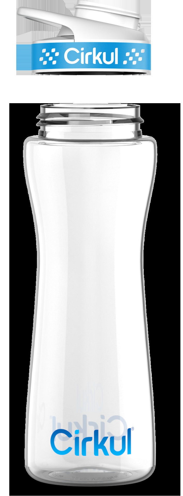 FREE 22oz. Plastic Bottle & Blue Comfort Grip Lid
