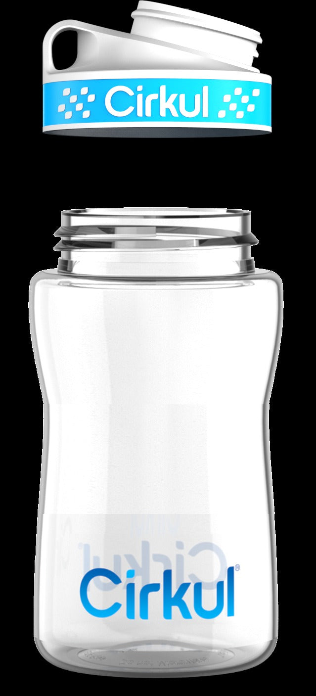 Custom 12oz. Plastic Bottle & Comfort Grip Lid