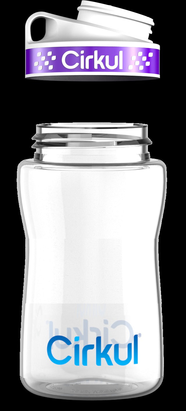 Custom 12oz. Plastic Bottle & Comfort Grip Lid