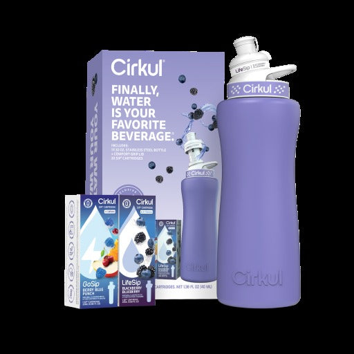 32oz. Matte Periwinkle Stainless Steel Bottle Starter Kit