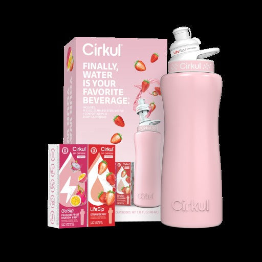 32oz. Blush Pink Stainless Steel Bottle Starter Kit