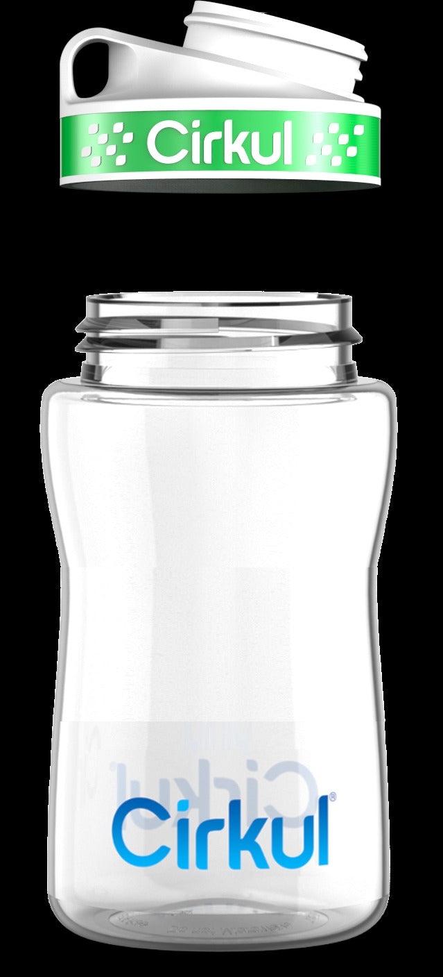 Custom 12oz. Plastic Bottle & Comfort Grip Lid